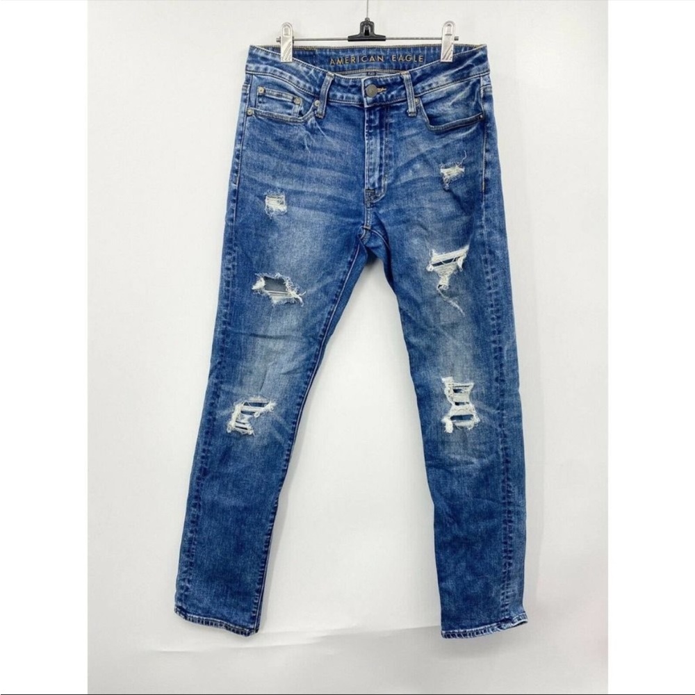American Eagle Distressed Next Level Airflex Skinny Jeans Size 30x32
